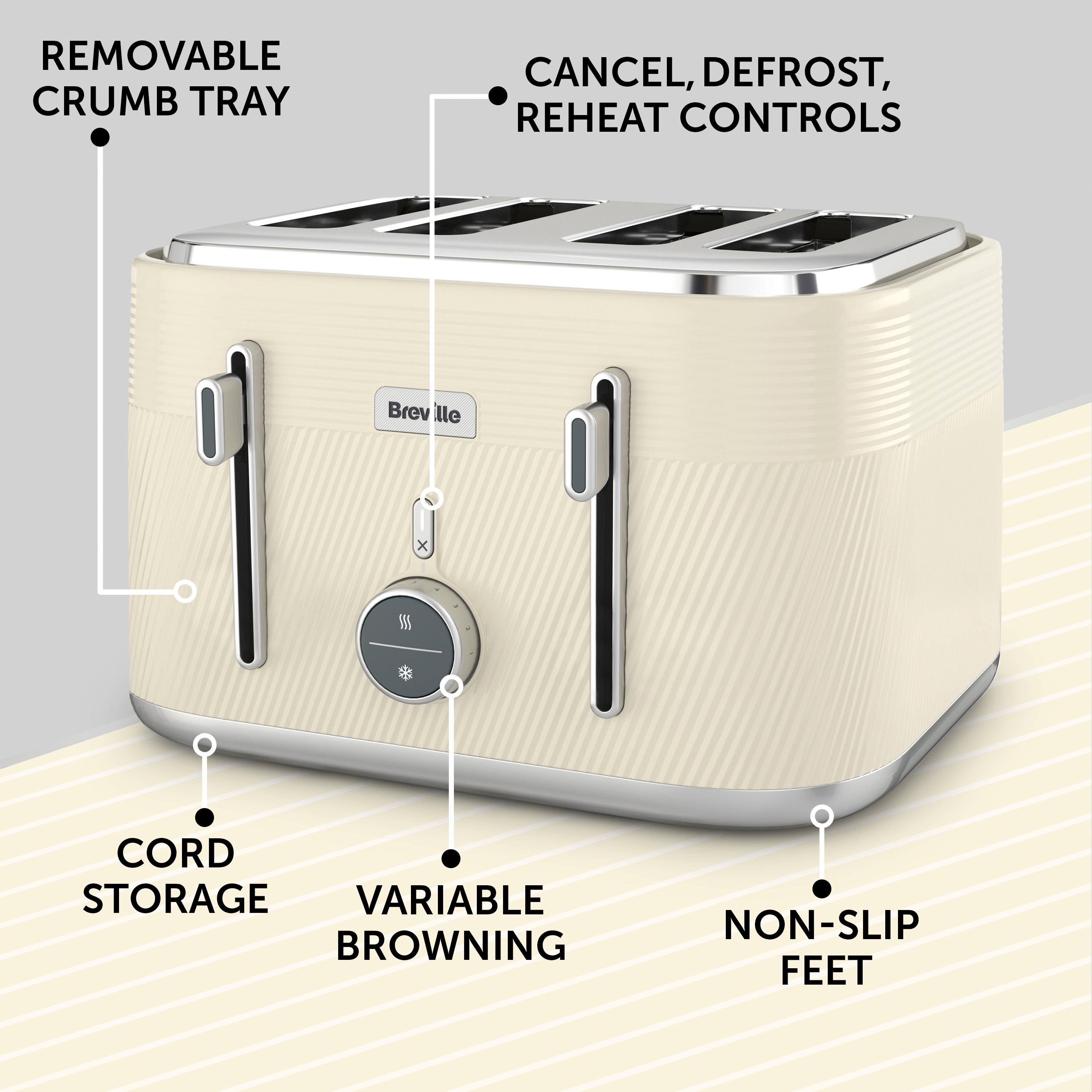 Breville VTT997 Bread Select 4Slice Toaster Temperature Control & High